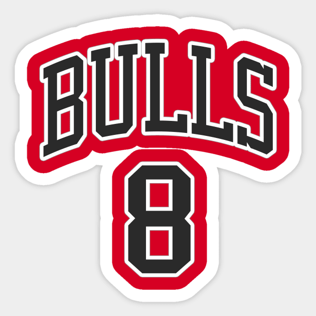 Bulls No. 8 Sticker by Aine Creative Designs